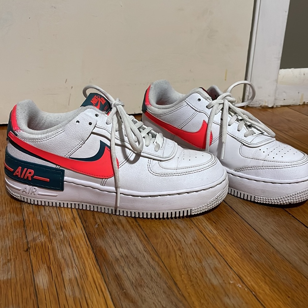 Nike Shadow Air Force 1s Blue & Pink